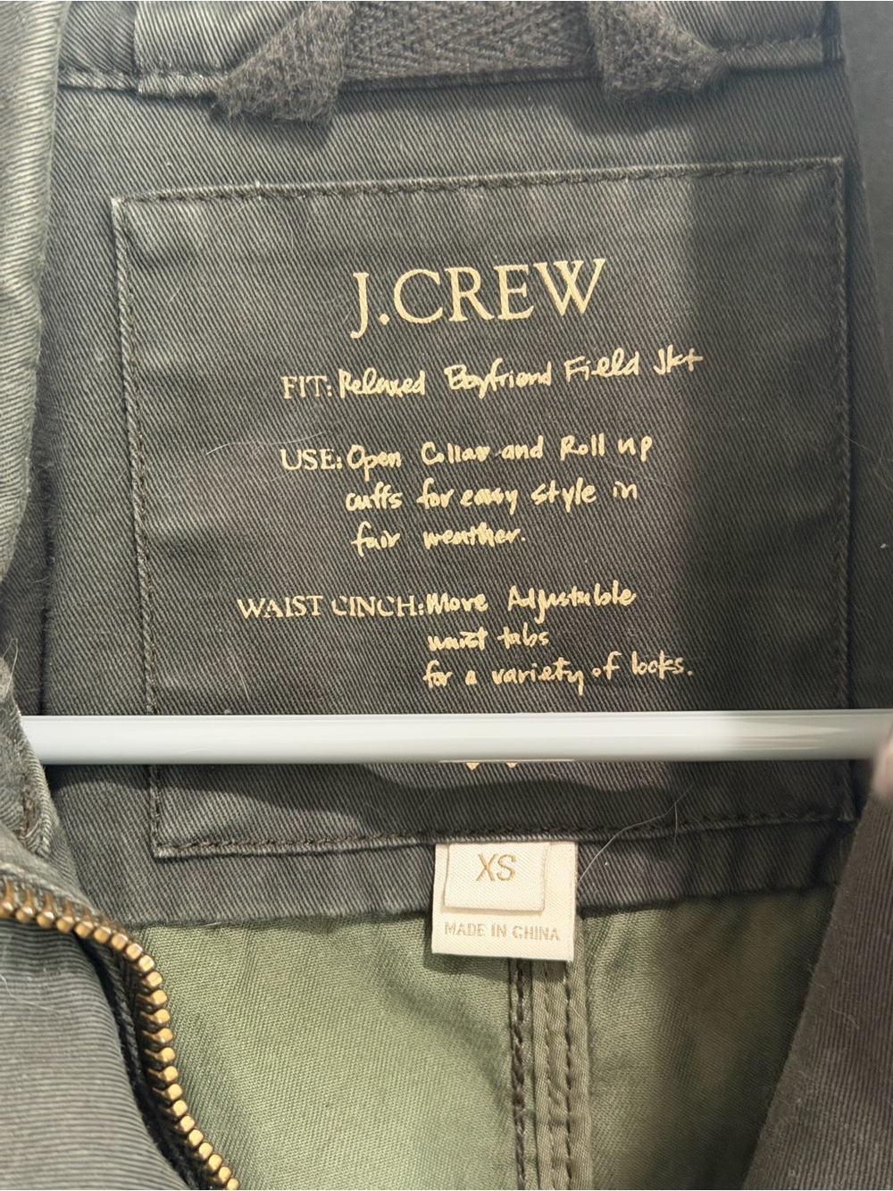 J. Crew Women’s relaxed boyfriend Field Jacket with Brass Buttons - Picture 3 of 4